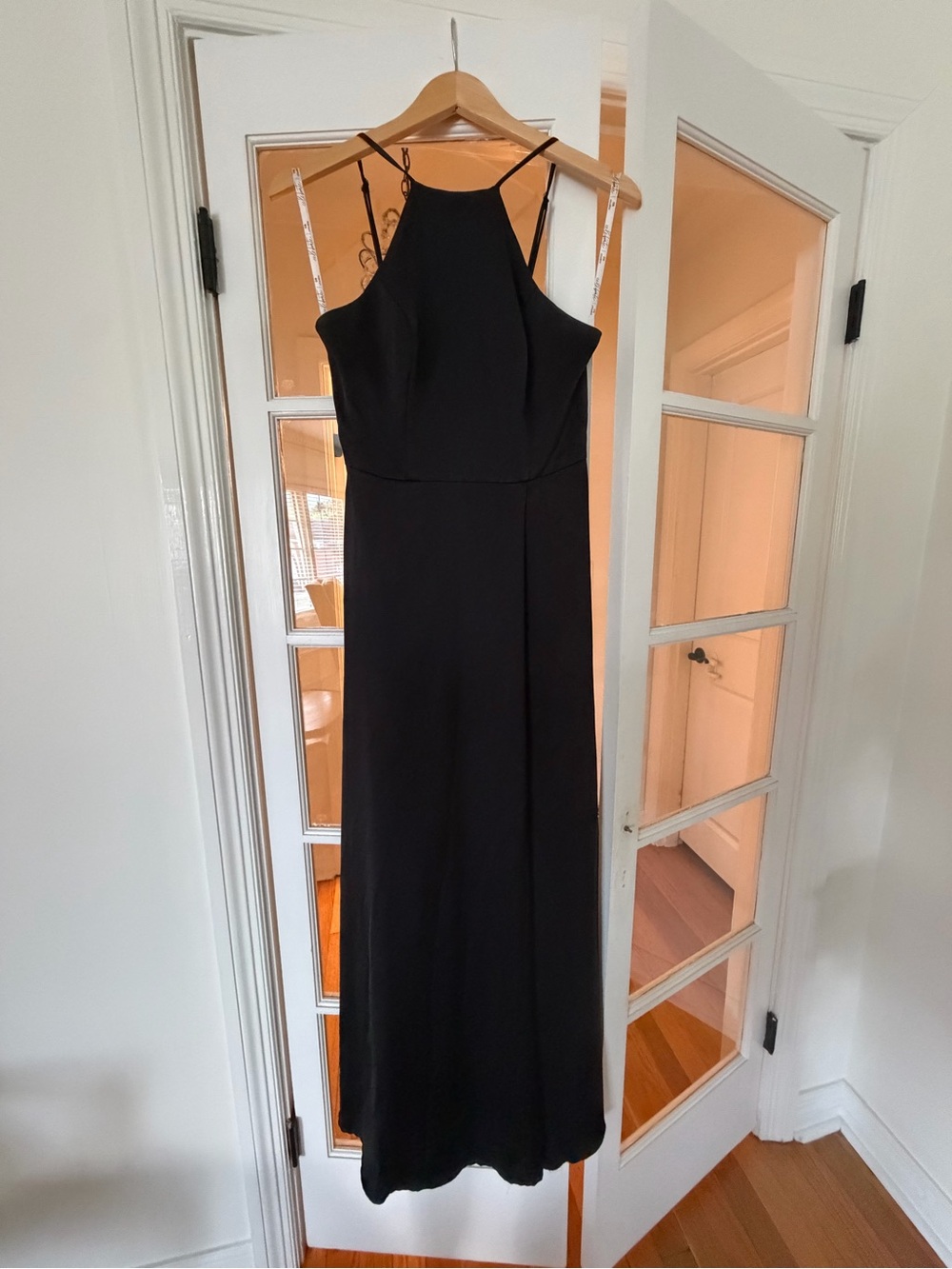 Sleeveless Black Maxi Dress with High Neck